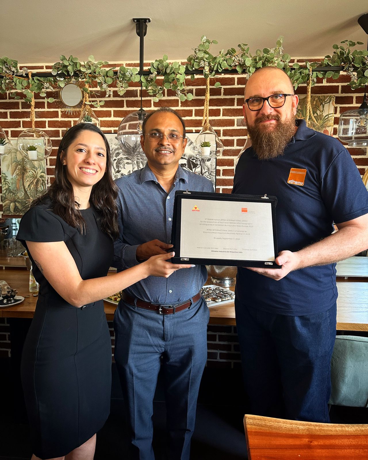 Celebrating a Thriving Partnership: AFRA International DMCC Named ETIRAMA’s Most Important Business Partner of 2023